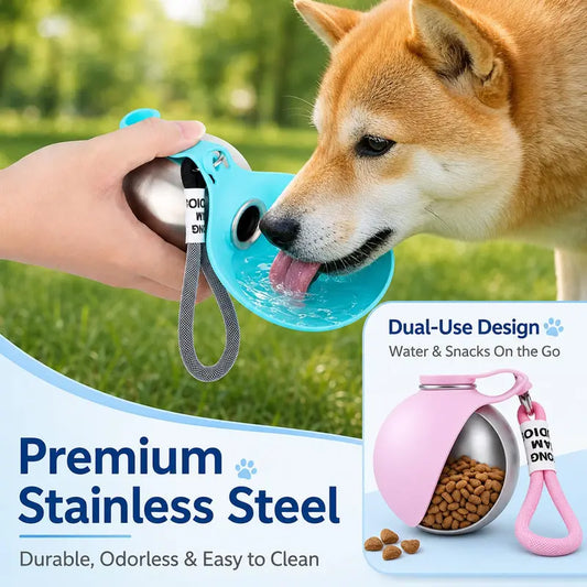 2 in 1 Portable Dog Water Bottle